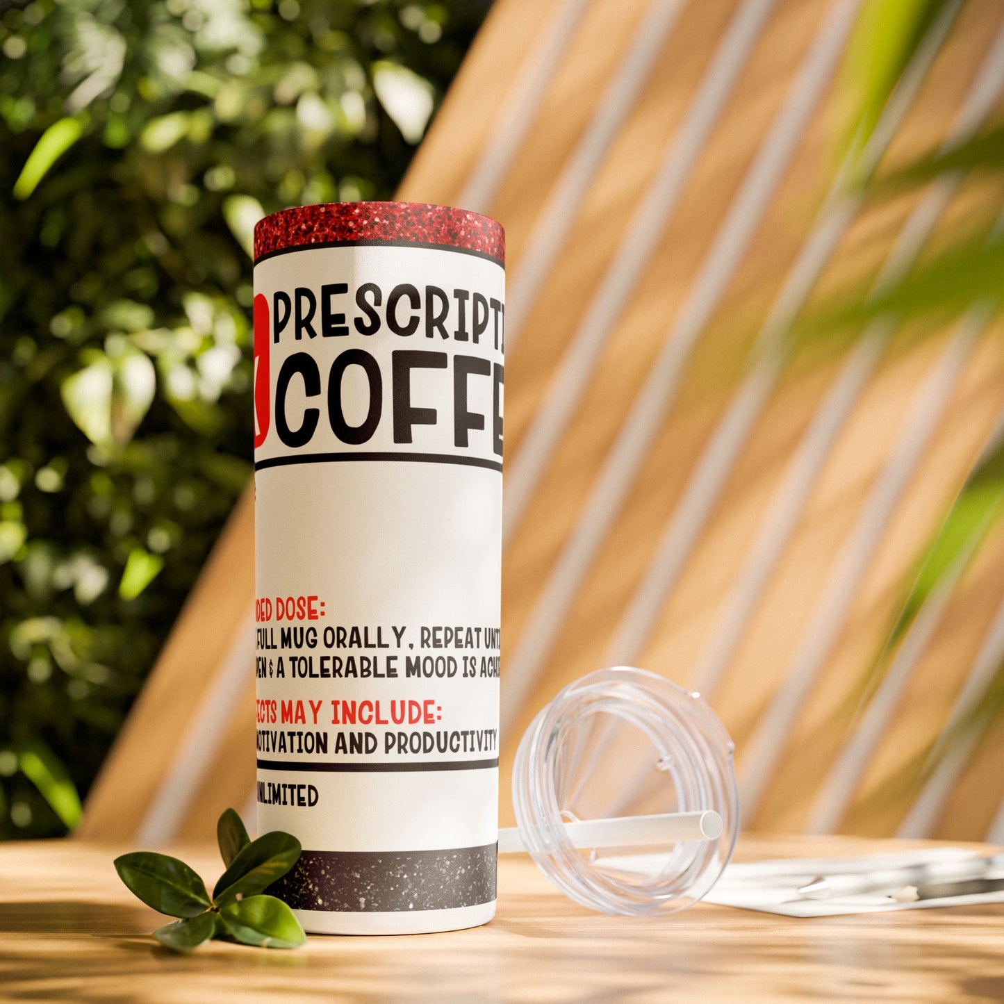 Tumbler Cup - Funny Prescription Bottle Design - Hot or Cold Drinks - 20oz