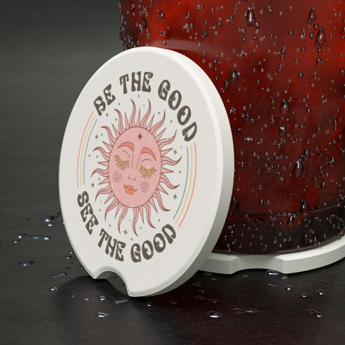 HomeSwag Positive Car Coaster