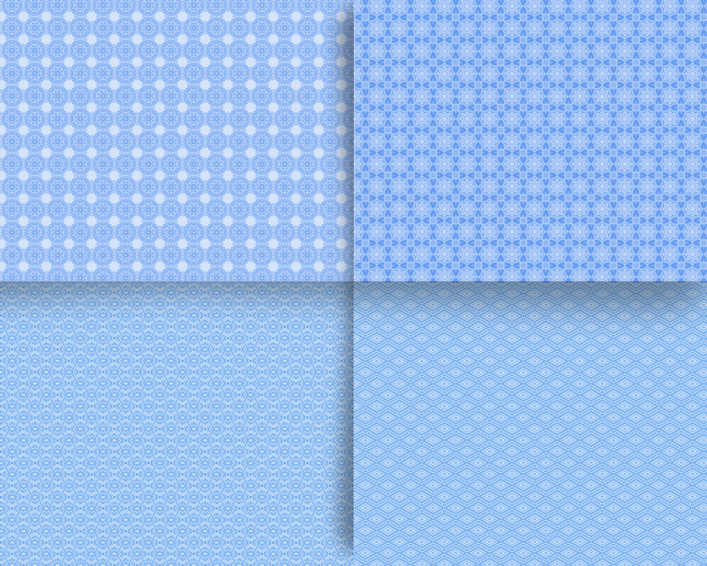 Portugal Blue Tiles Digital Paper Patterns, 10 Seamless Patterns with Commercial License