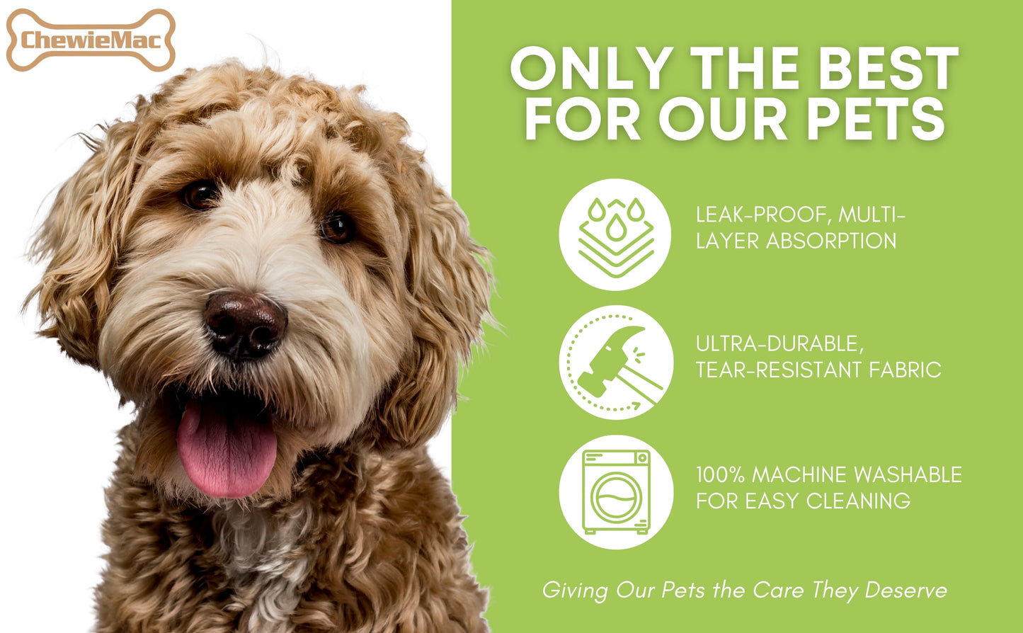 ChewieMac® Washable Reusable Pet Training Pads, Large 28 in x 31 in, Grey