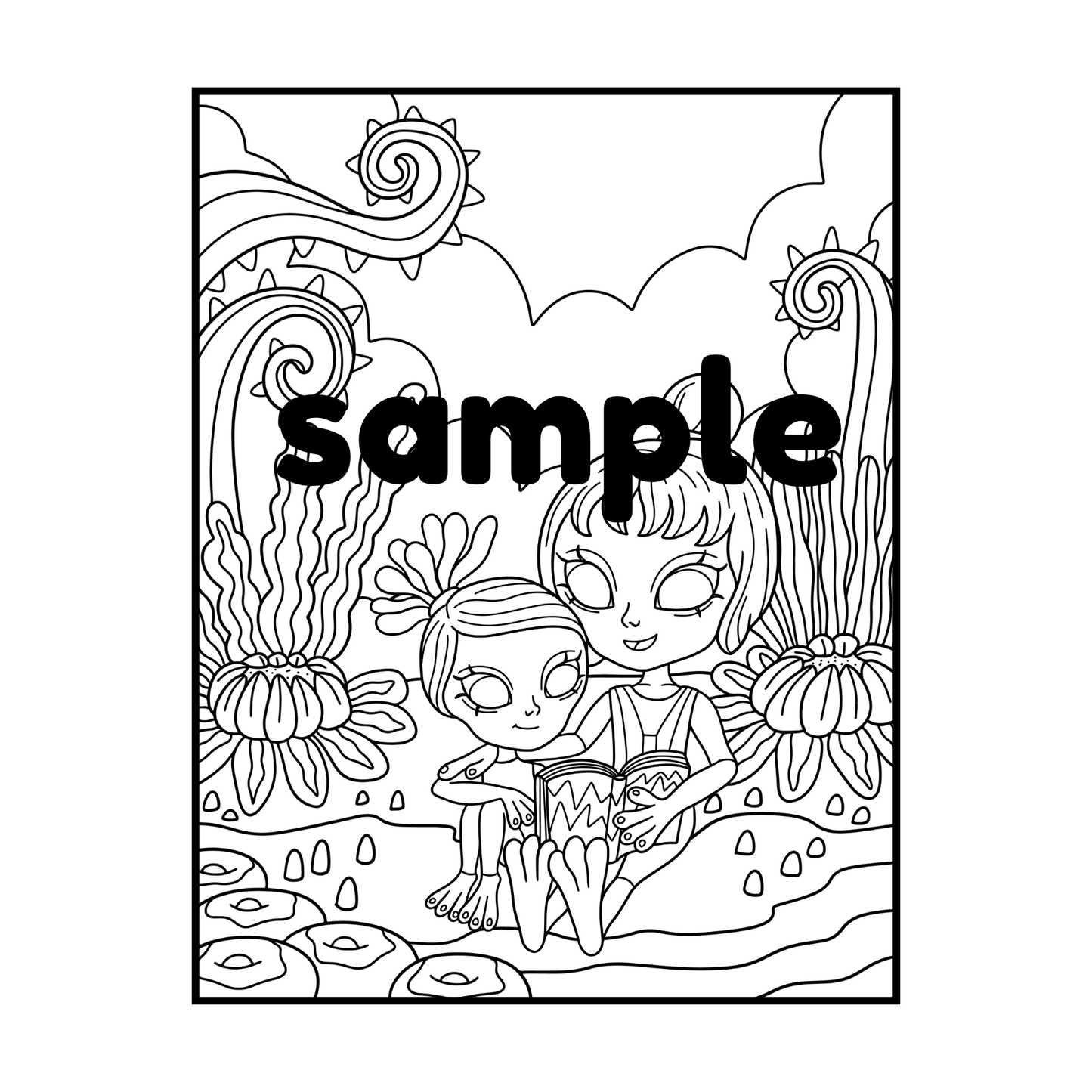 Adorable Creepy Monsters and Aliens Coloring Book | Hand Drawn Coloring Pages for Relaxation and Fun | Printable PDF Digital Download