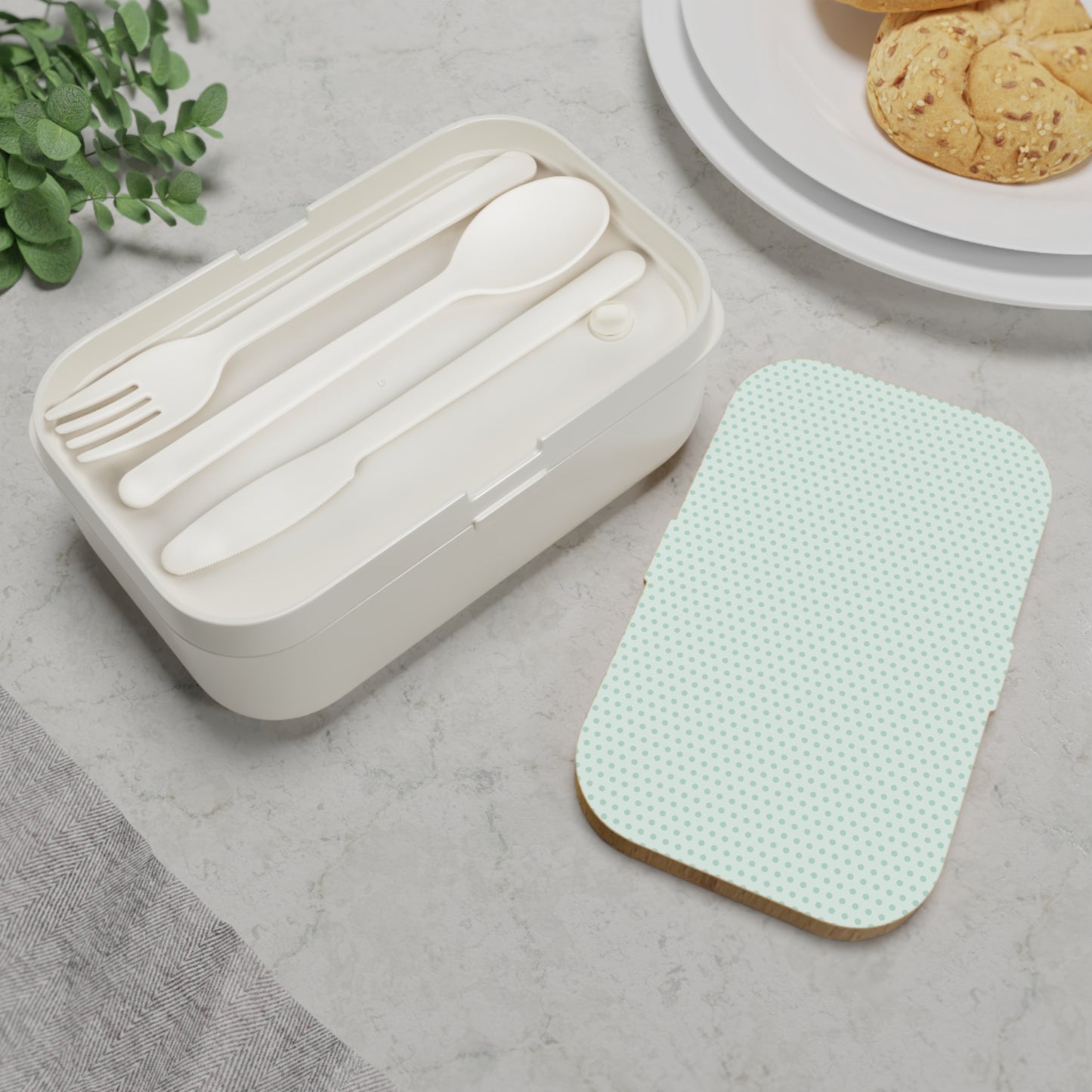Smashed Green Dots Bento Lunch Box