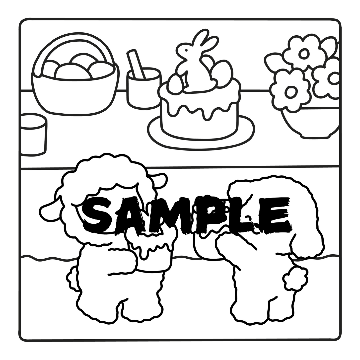 Bold and Easy Cozy Easter Spring Coloring Book | 30 Adorable Animal Friends HandDrawn Coloring Pages