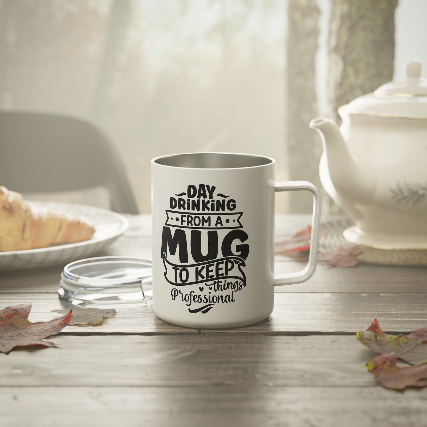 Day Drinking Funny Mug for Work Insulated, 10oz