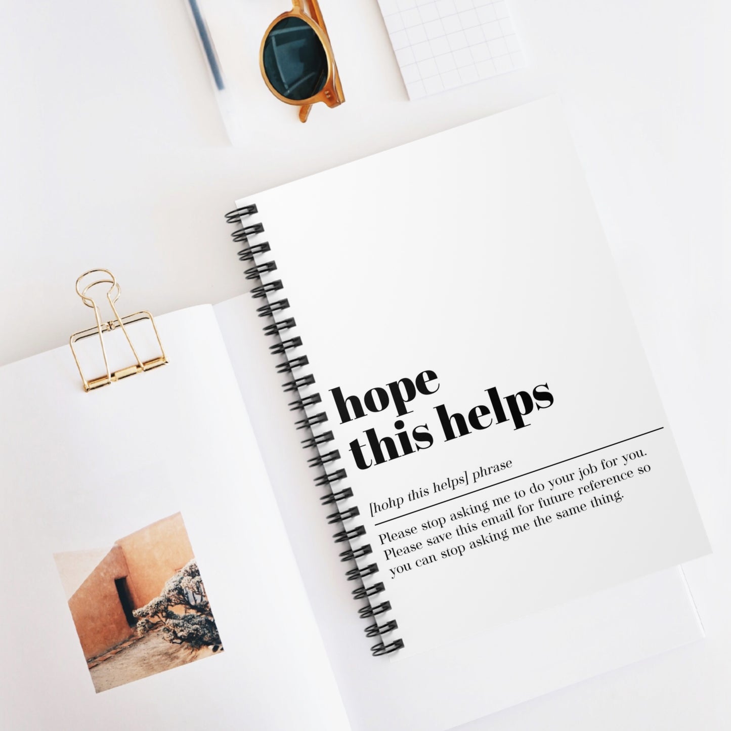 Hope This Helps Office Humor Spiral Notebook - Ruled Line