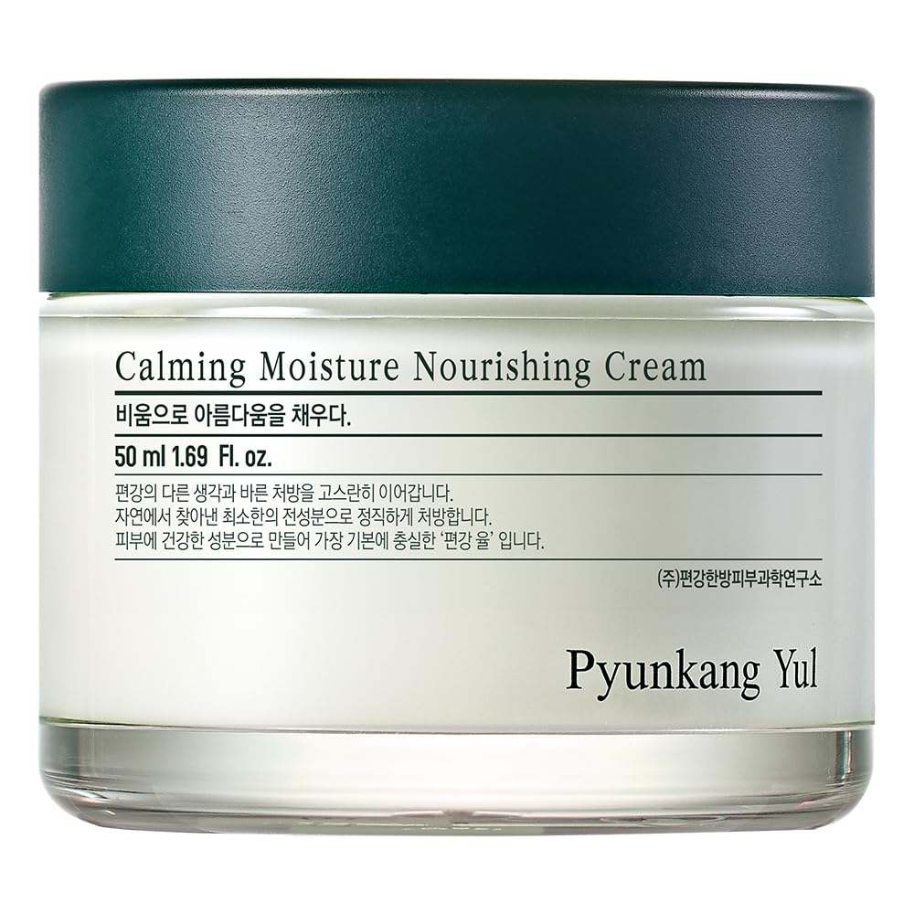Pyunkang Yul Calming Moisture Nourishing Cream for Healthy Glow, Elasticity with Collagen, Niacinamide; Face Moisturizer with Ceramides, Tea Tree 1.69 fl.oz