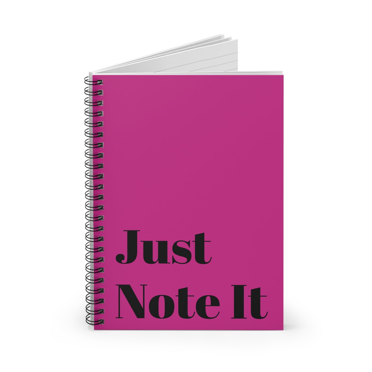 Just Note It Personal Blank Spiral Notebook with Ruled Line Pages