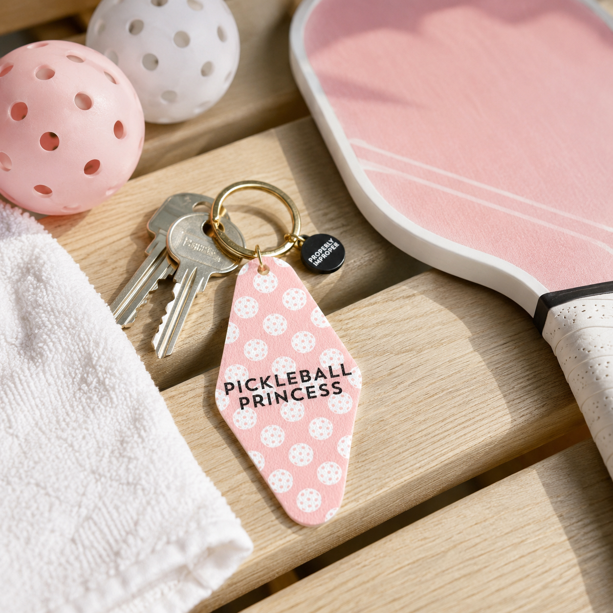 Cute Pickleball Keychain Princess