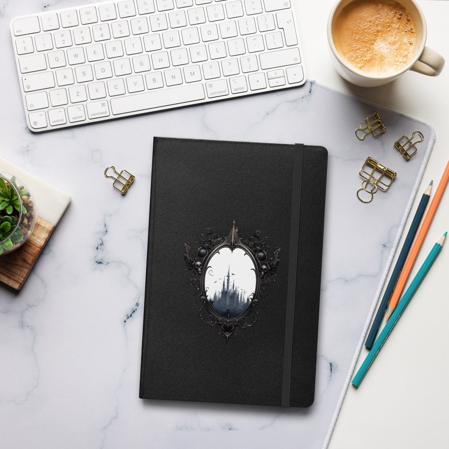 Gothic Mirror Hardcover Journal, Bound Notebook 80 pages