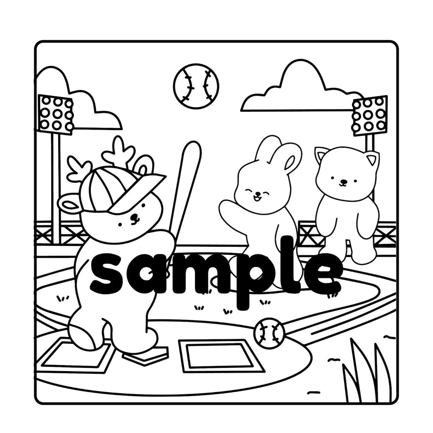 Bold and Easy Cozy Friends Fun Days Coloring Book | 30 Adorable Cozy Hand Drawn Coloring Page Designs | Printable PDF Digital Download