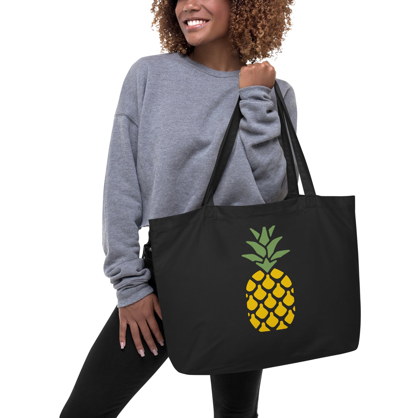 Welcome Pinapple Theme Large Organic Tote bag