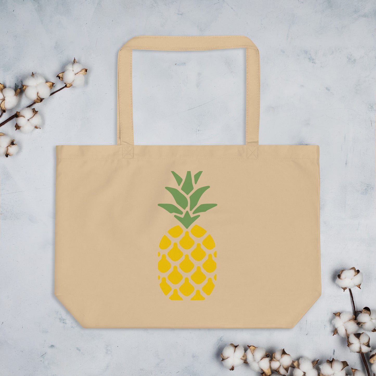 Welcome Pinapple Theme Large Organic Tote bag