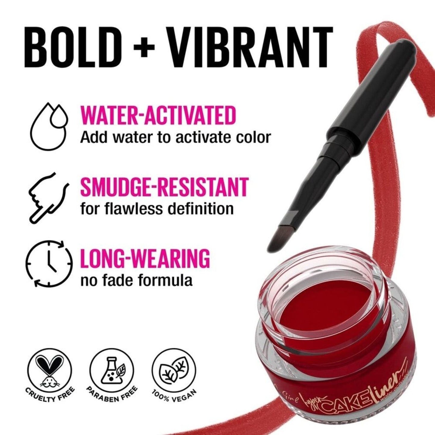 L.A. Girl Hyper Cake Eye Liner, Flaming Red