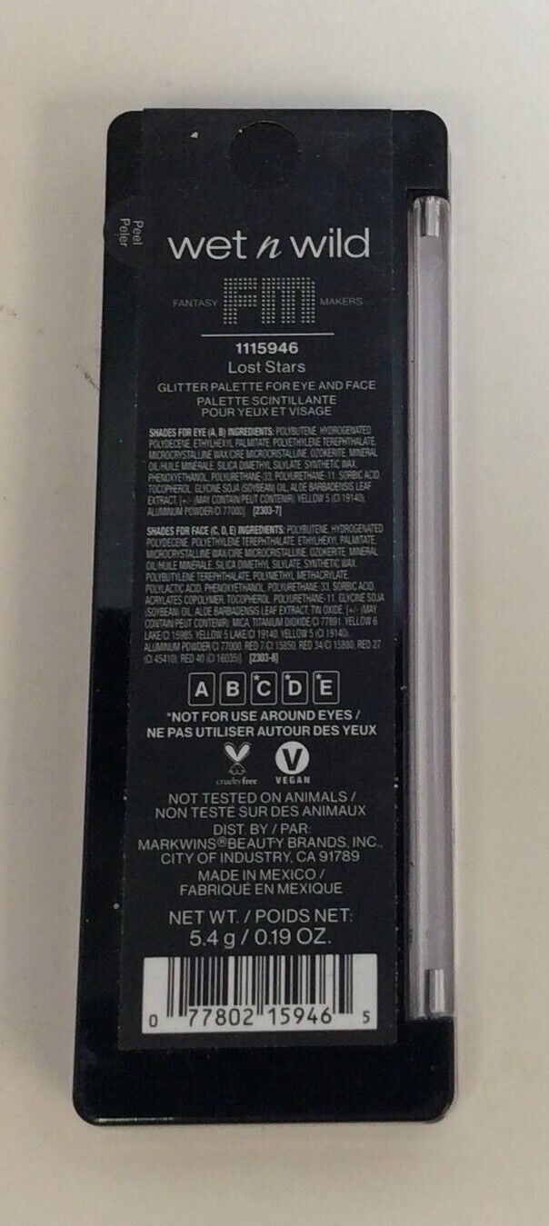 Wet n Wild Fantasy Makers Glitter Palette For Eye And Face, 1115946- Lost Stars