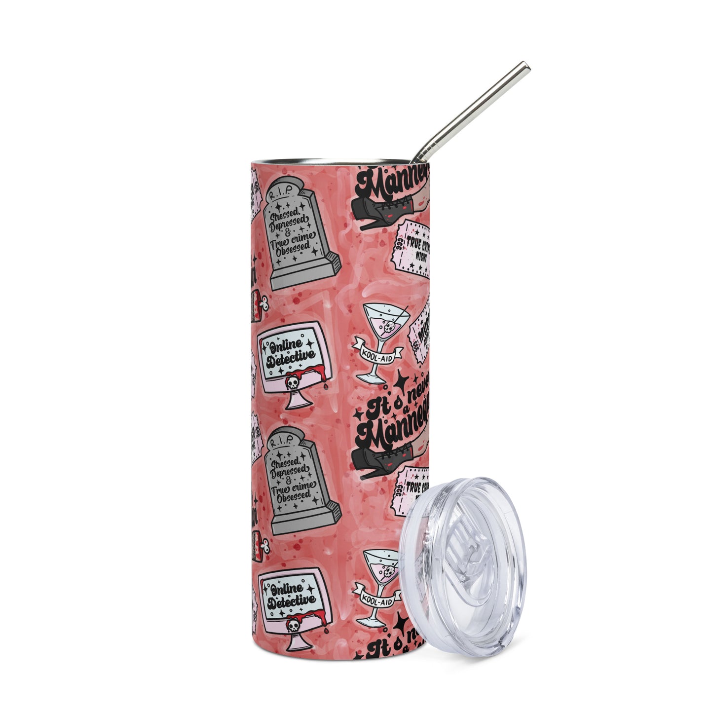 True Crime Lovers Stainless steel tumbler