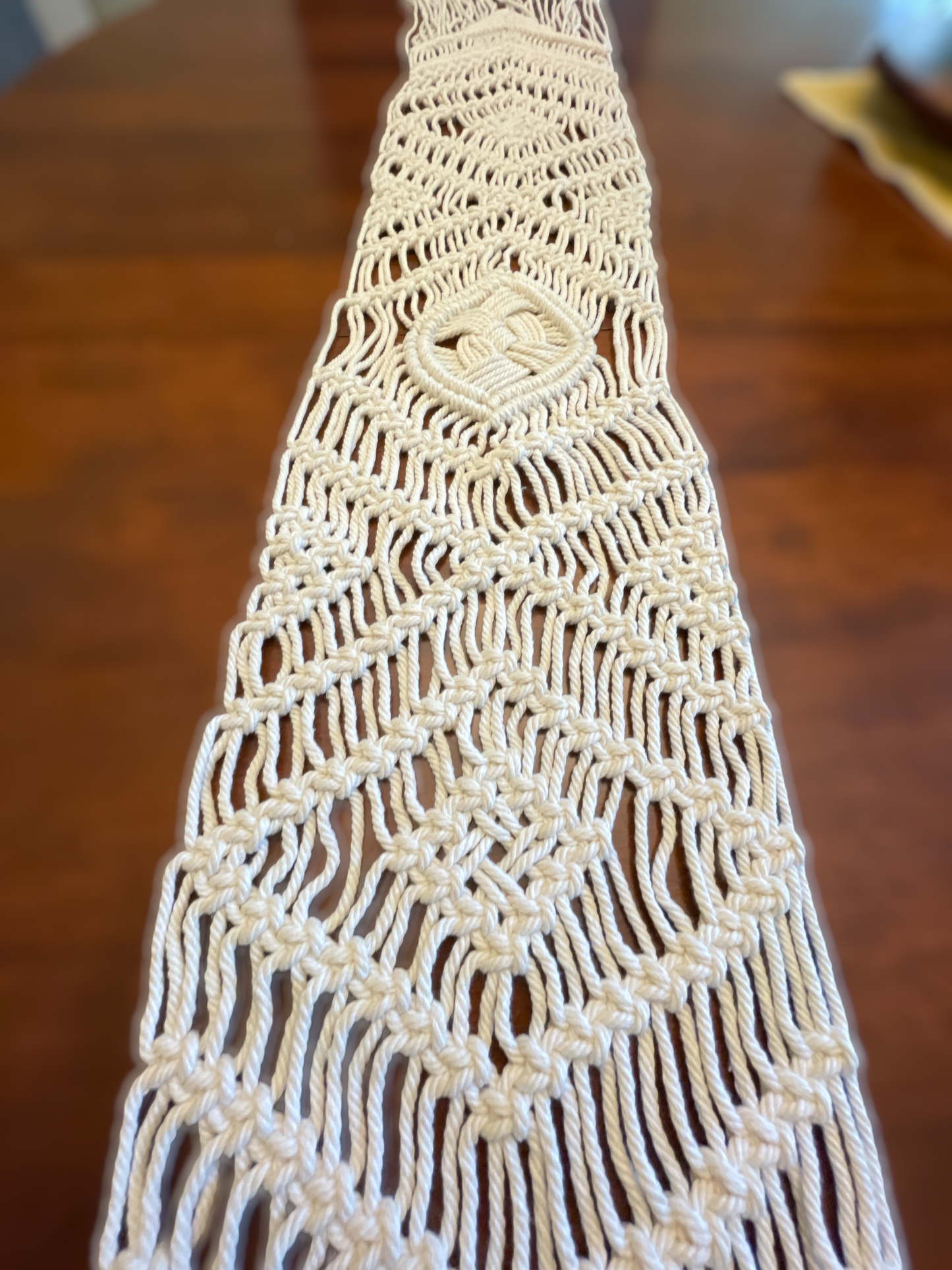 Handmade Boho Table Runner Macrame | Unique Home Decor