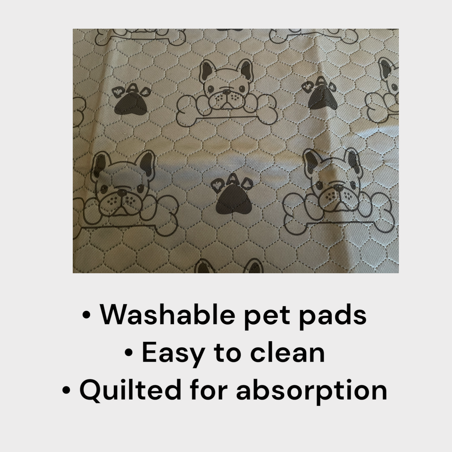 Premium Washable Pee Pads, 27.5" x 35.4", Large, Dark Grey