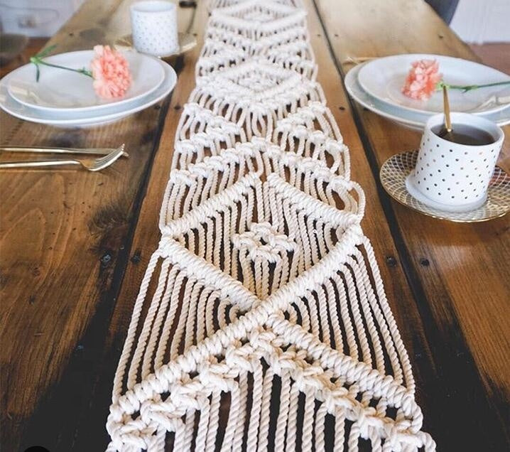 Handmade Boho Table Runner Macrame | Unique Home Decor