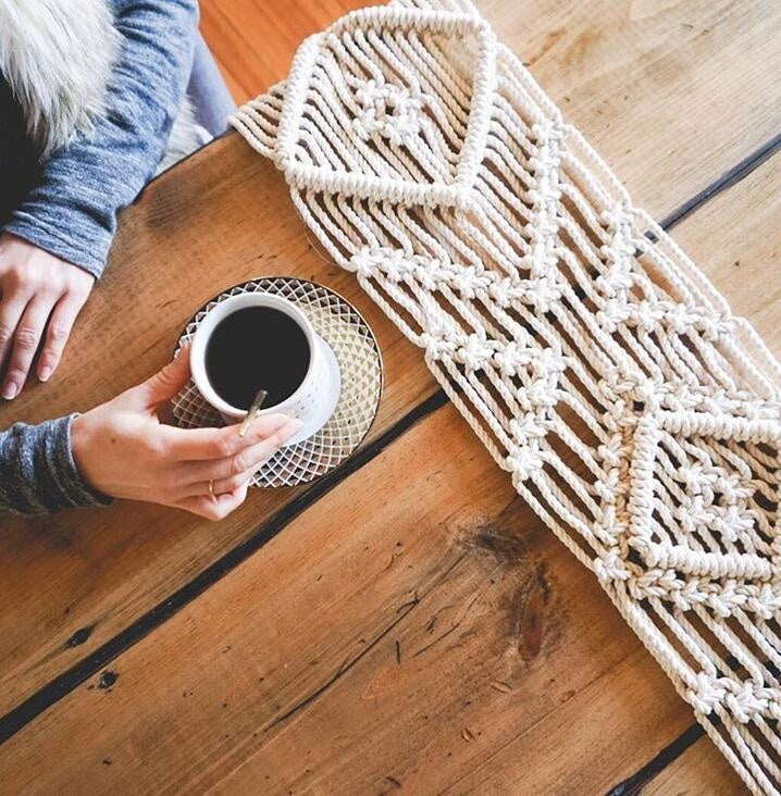 Handmade Boho Table Runner Macrame | Unique Home Decor