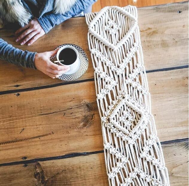 Handmade Boho Table Runner Macrame | Unique Home Decor
