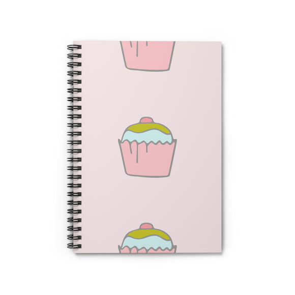 Perfect Spiral Notebook for Lovers of Cupcakes - Ruled Line