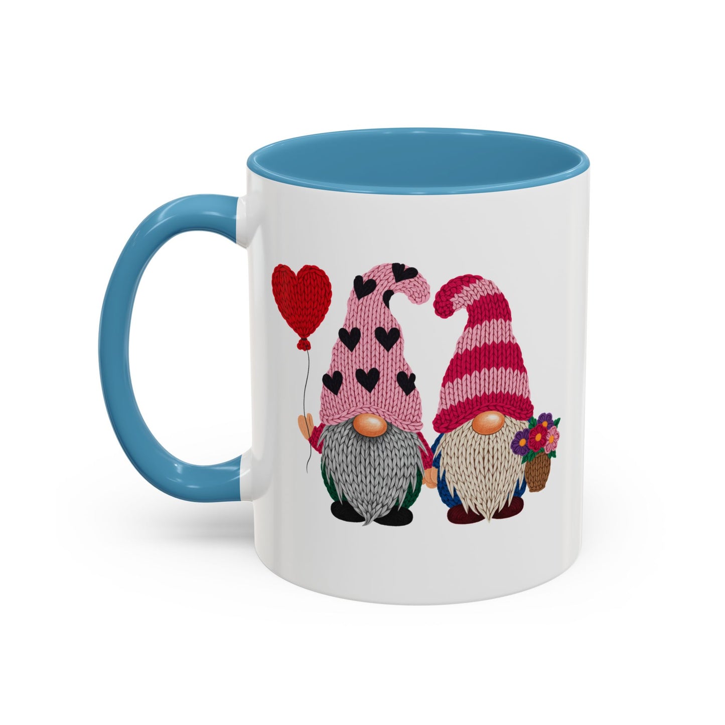 Valentine Gnome Coffee Mug - Cute Couples Accent Mug (11/15oz)