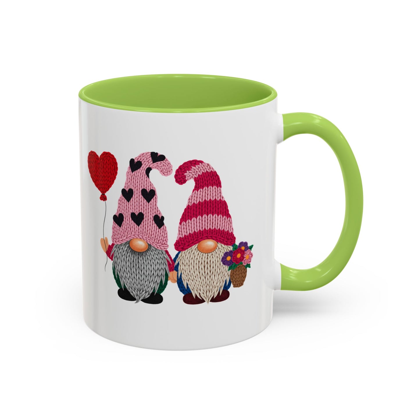 Valentine Gnome Coffee Mug - Cute Couples Accent Mug (11/15oz)