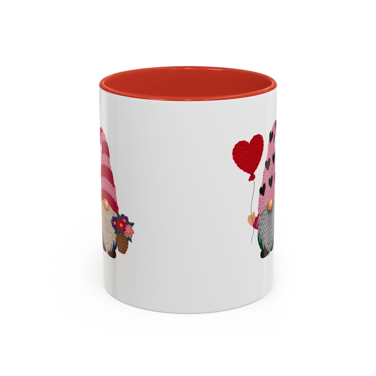Valentine Gnome Coffee Mug - Cute Couples Accent Mug (11/15oz)