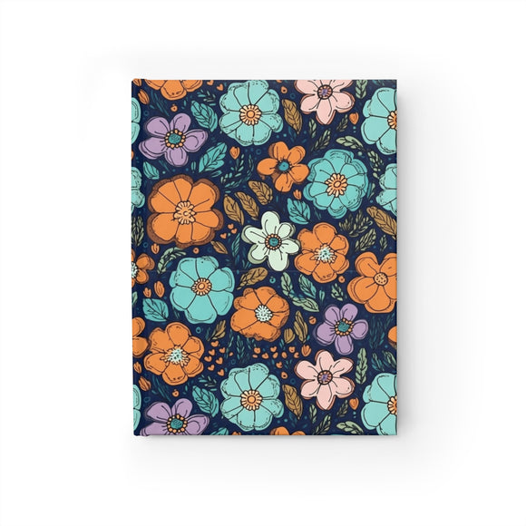 Floral Journal - Ruled Line Notebook