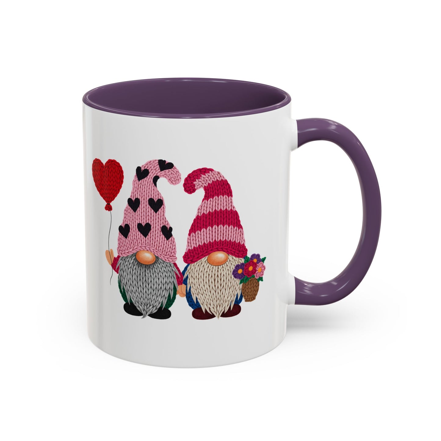 Valentine Gnome Coffee Mug - Cute Couples Accent Mug (11/15oz)