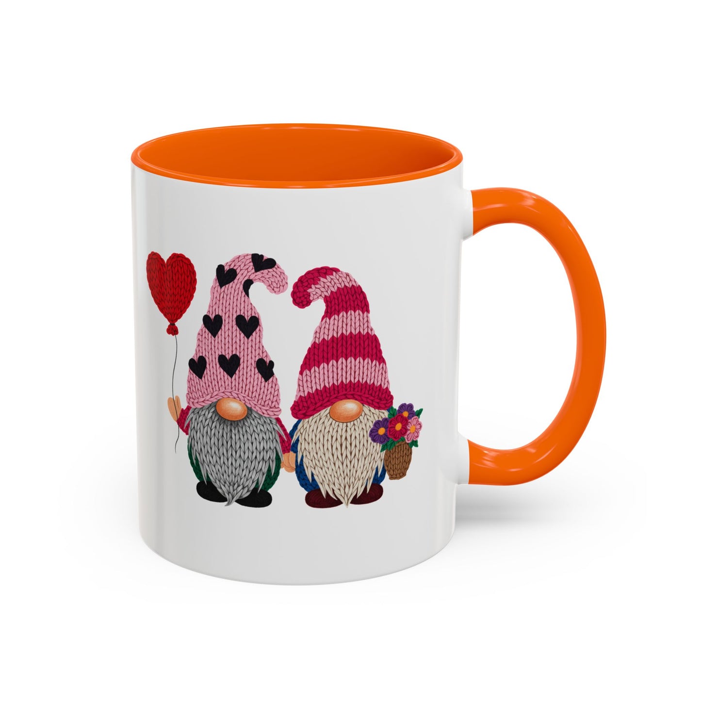 Valentine Gnome Coffee Mug - Cute Couples Accent Mug (11/15oz)