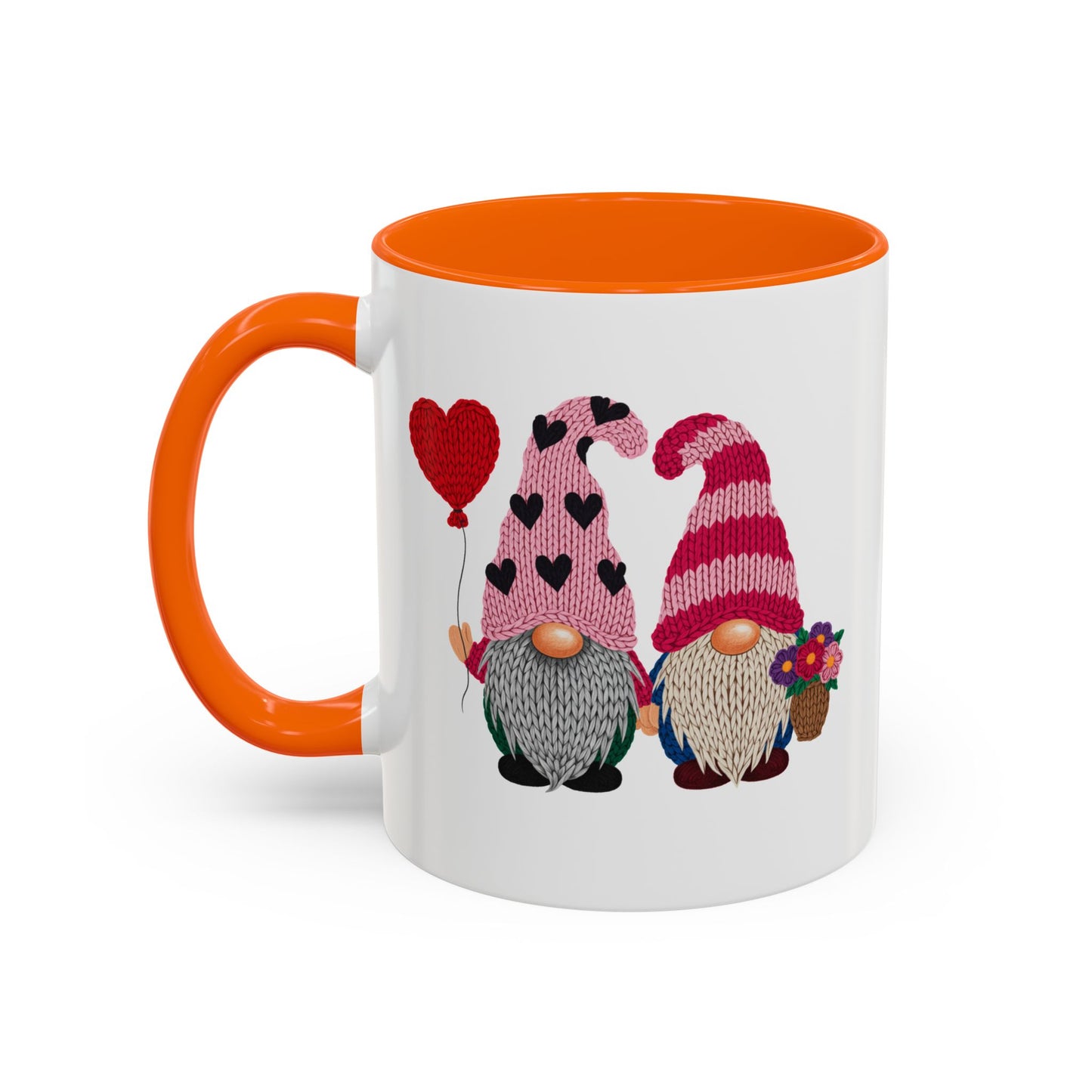 Valentine Gnome Coffee Mug - Cute Couples Accent Mug (11/15oz)
