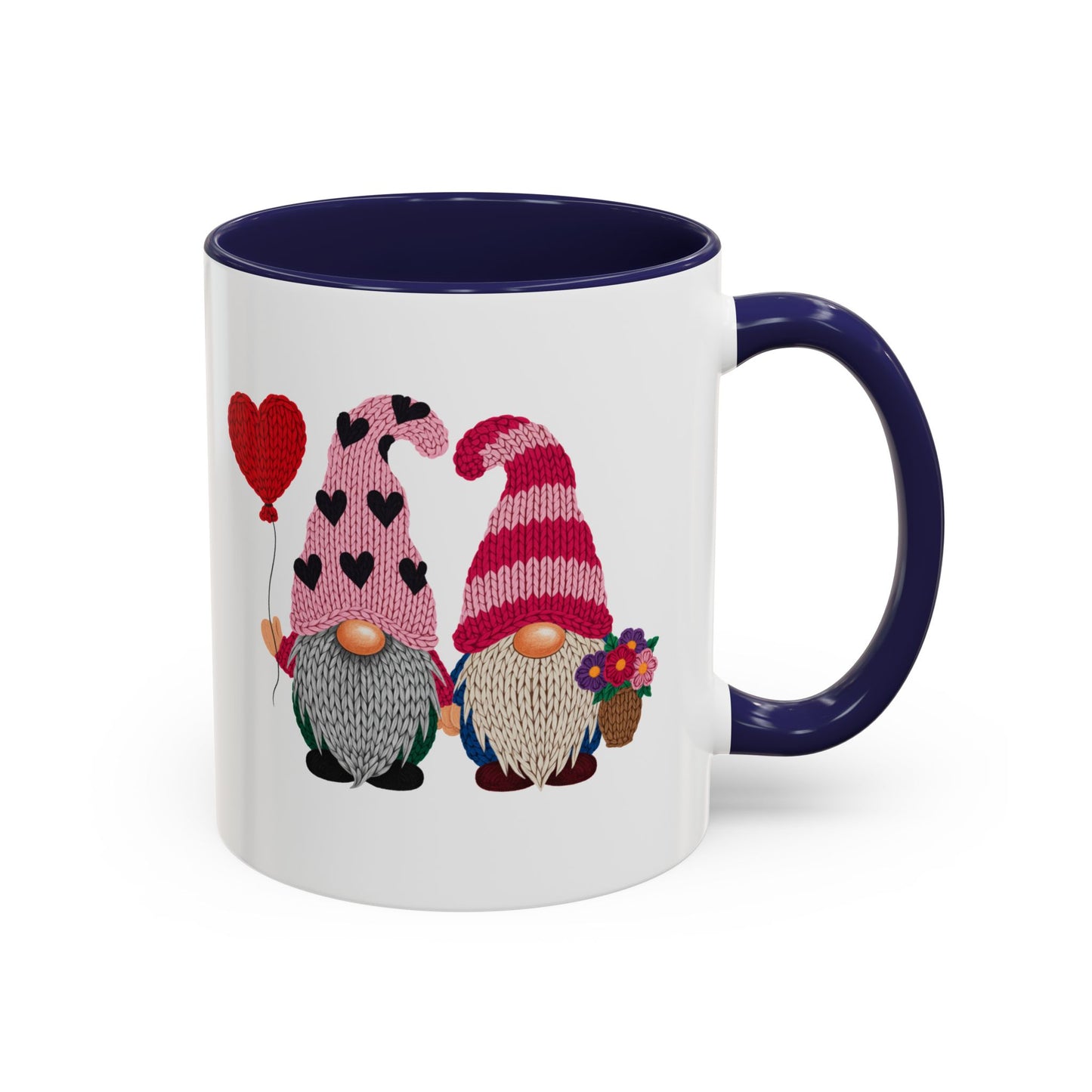 Valentine Gnome Coffee Mug - Cute Couples Accent Mug (11/15oz)