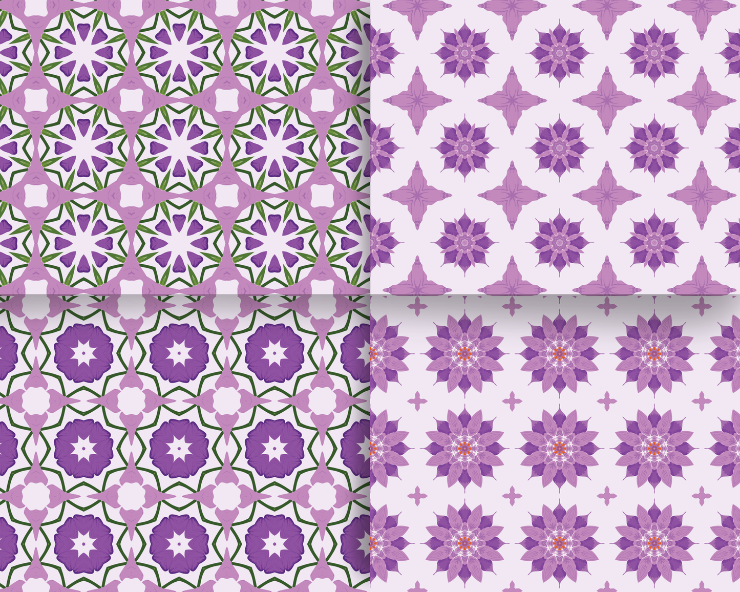 Purple Lovers Vibrant Digital Paper: 10 Seamless Soothing Purple Patterns