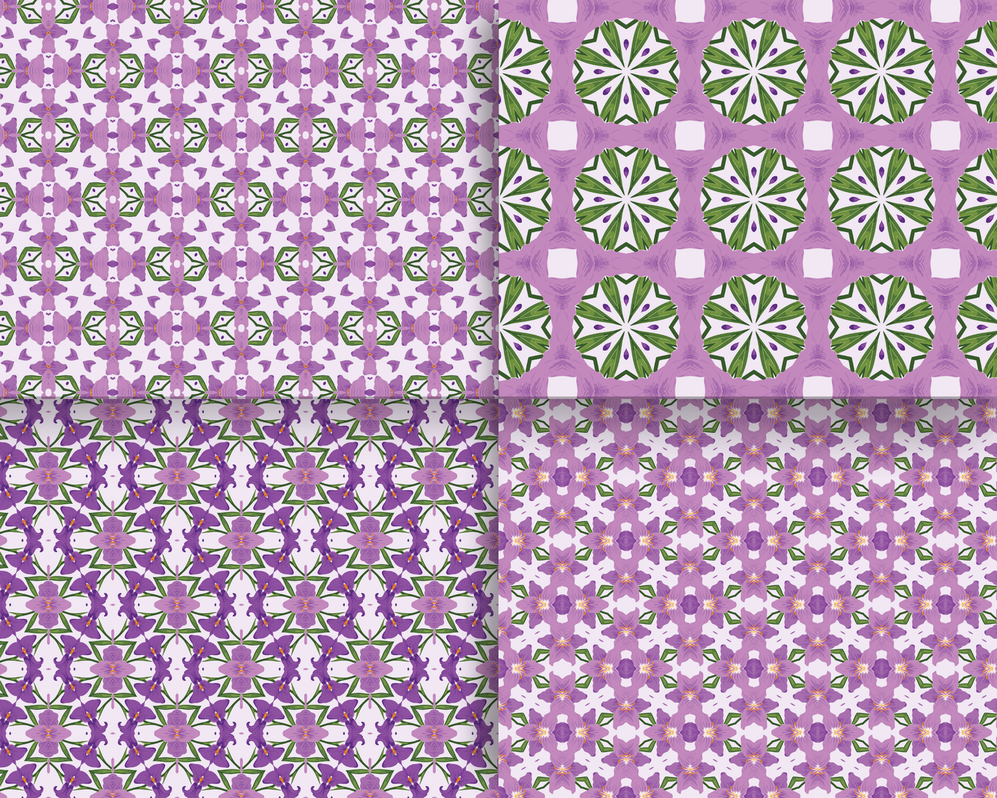 Purple Lovers Vibrant Digital Paper: 10 Seamless Soothing Purple Patterns