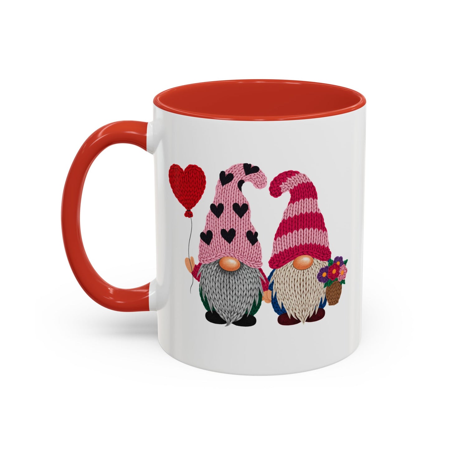 Valentine Gnome Coffee Mug - Cute Couples Accent Mug (11/15oz)