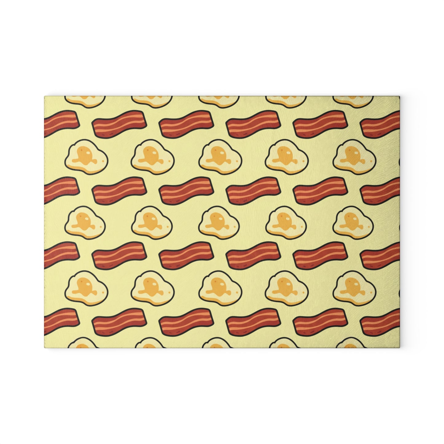 Glass Cutting Board — Bacon & Eggs Patterned Kitchen Board