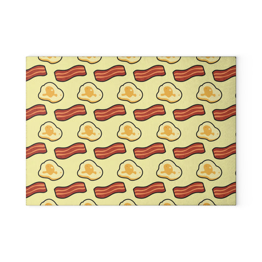 Glass Cutting Board — Bacon & Eggs Patterned Kitchen Board