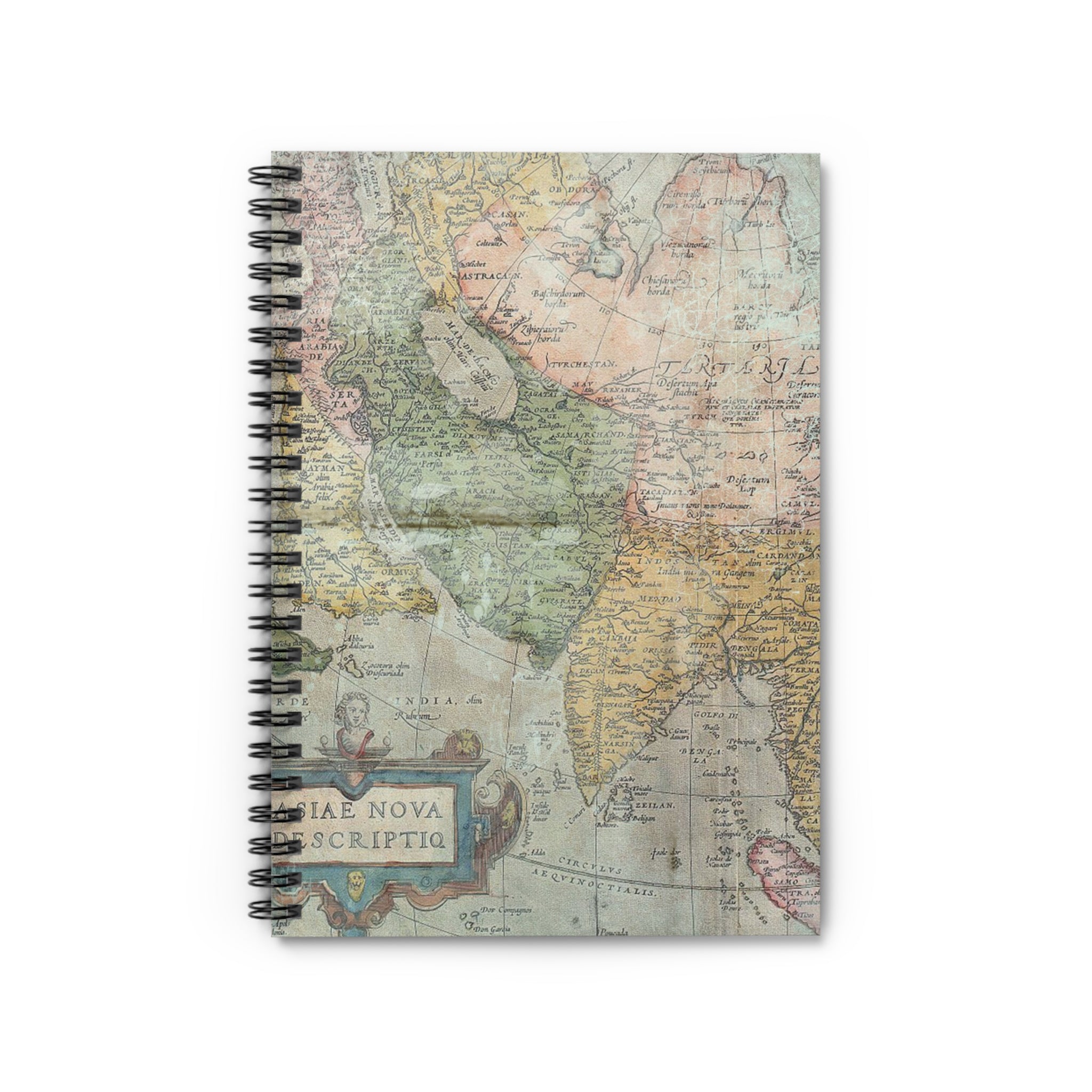 World Ruled Notebook Antique World Map Spiral Notebook, Ruled Line – CMHome