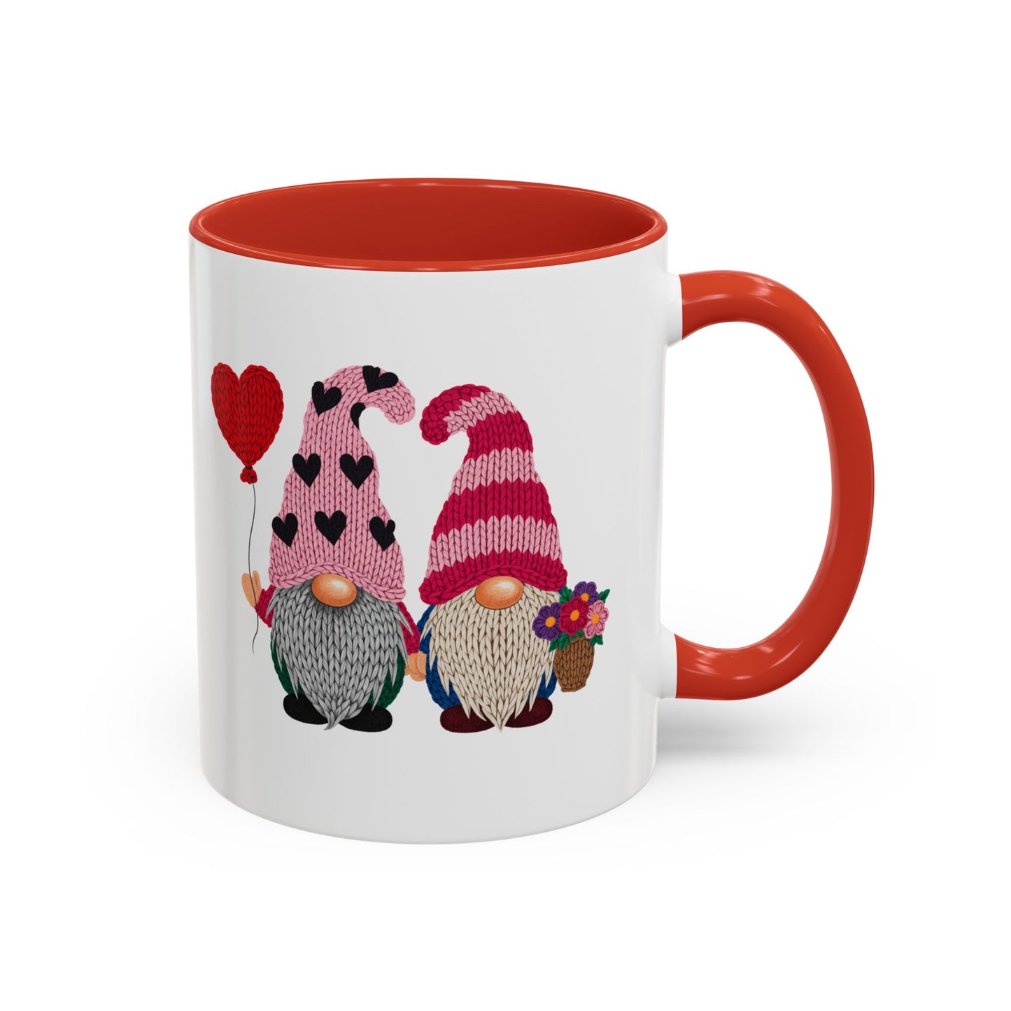 Valentine Gnome Coffee Mug - Cute Couples Accent Mug (11/15oz)