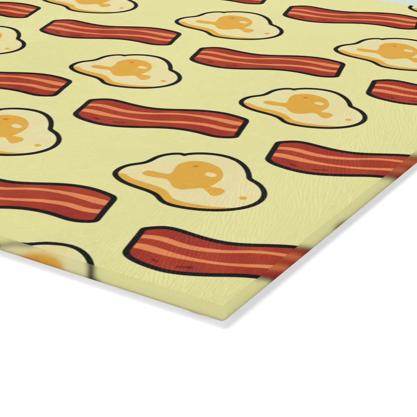 Glass Cutting Board — Bacon & Eggs Patterned Kitchen Board