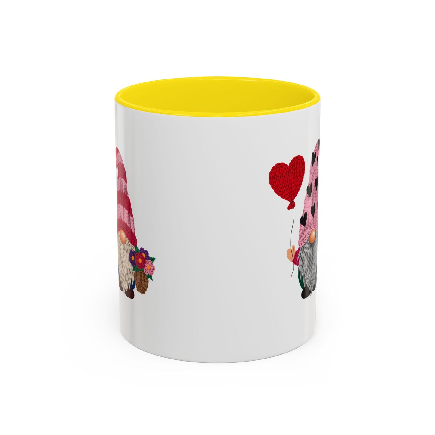 Valentine Gnome Coffee Mug - Cute Couples Accent Mug (11/15oz)