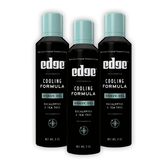 Edge Shave Gel for Men, Cooling Eucalyptus & Tea Tree, 7oz, 3 Pack