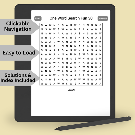 Interactive Word Search Puzzle Book – Animals, 80 Fun One-Word Games