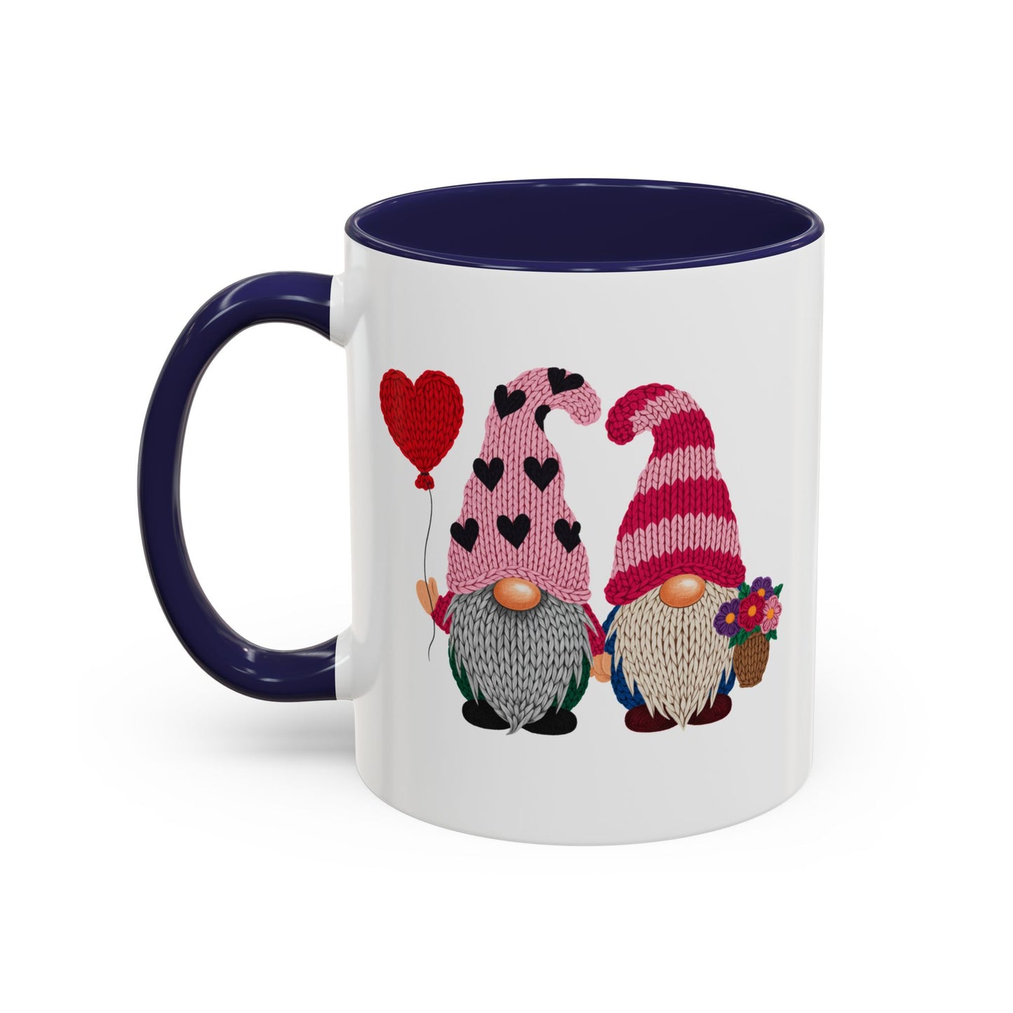 Valentine Gnome Coffee Mug - Cute Couples Accent Mug (11/15oz)