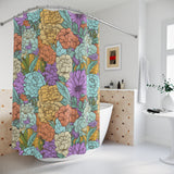 Classic Vintage Boho Flowers, Polyester Shower Curtain