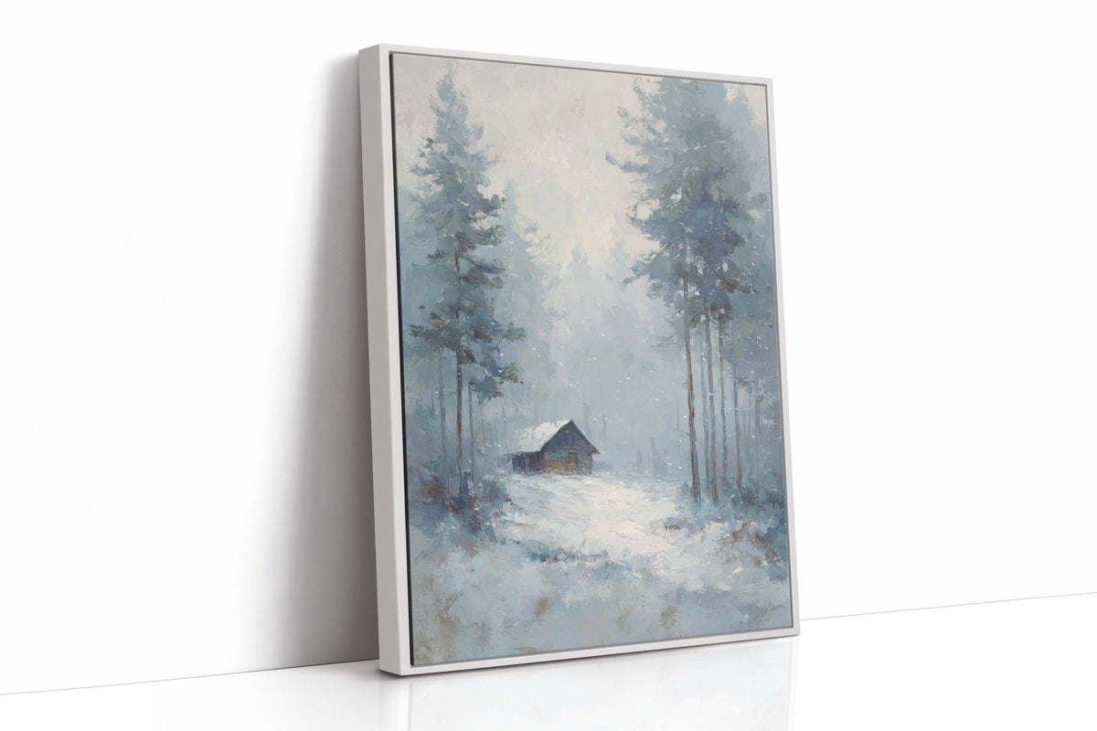A Cabin Lost in Frosted Haze