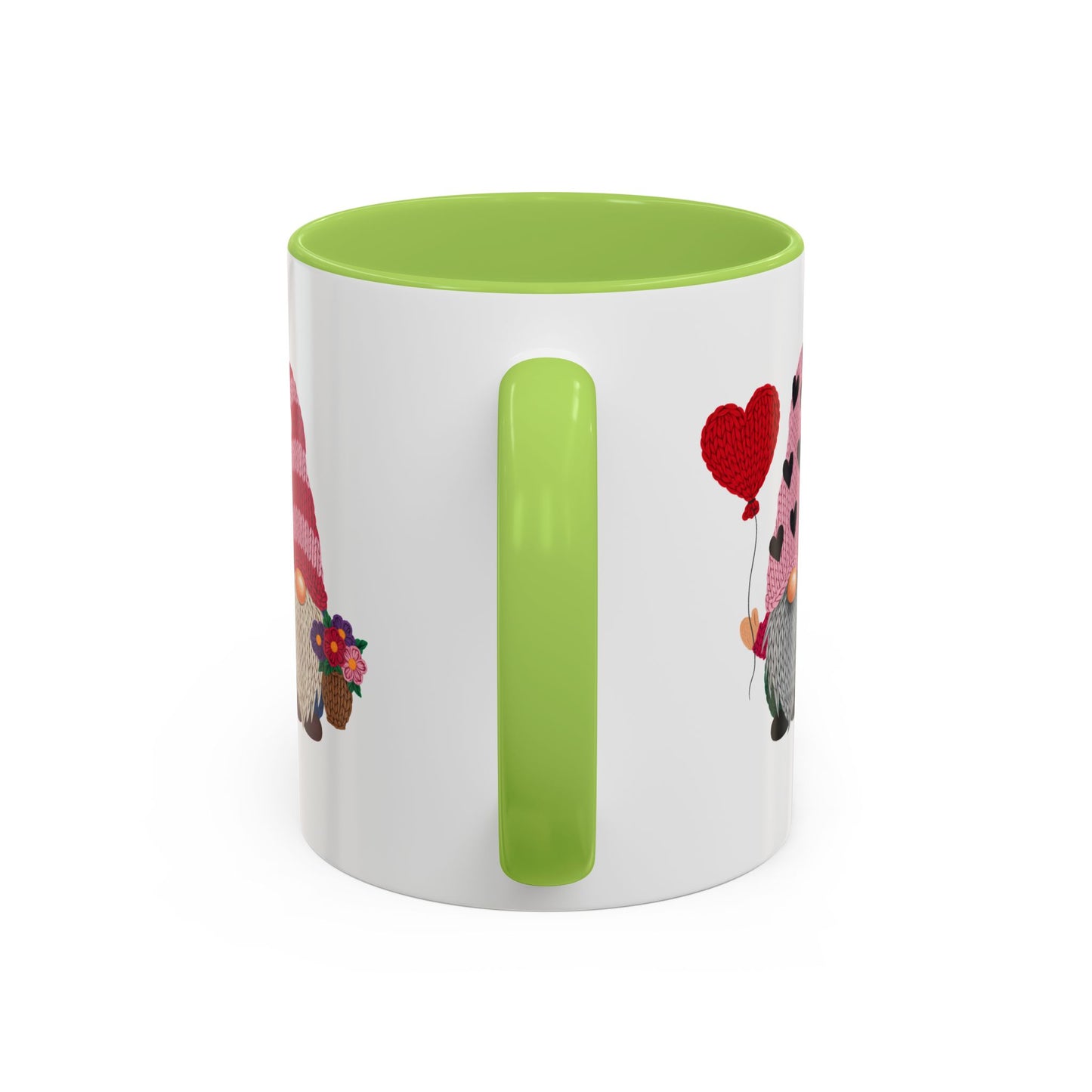 Valentine Gnome Coffee Mug - Cute Couples Accent Mug (11/15oz)