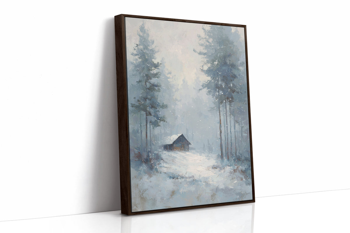 A Cabin Lost in Frosted Haze