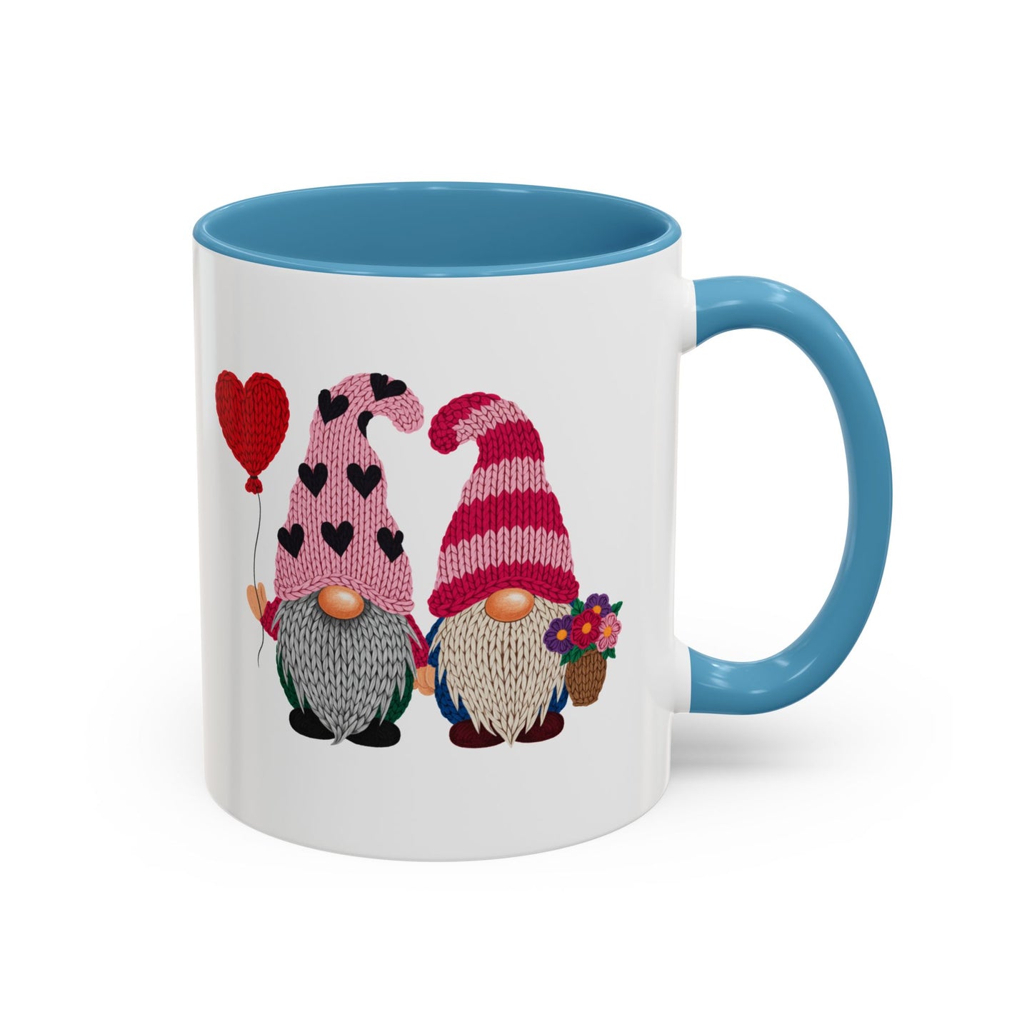 Valentine Gnome Coffee Mug - Cute Couples Accent Mug (11/15oz)